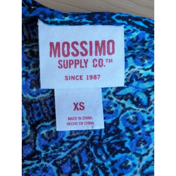Mossimo Supply Co. Womens Blue Patterned V Neck Sleeveless Romper X-Small - Picture 8 of 10